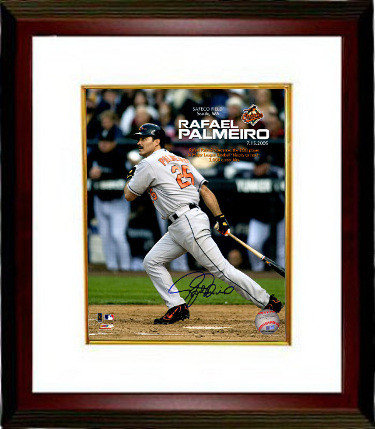 Rafael Palmeiro Autographed Signed Baltimore Orioles 8x10 Photo Custom Framing - Schwartz Hologram (3000th Career Hit) 
