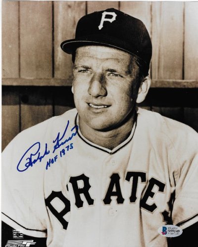 Ralph Kiner Autographed Pittsburgh Pirates 8X10 Photo W/HOF 1975 Beckett Authenticated