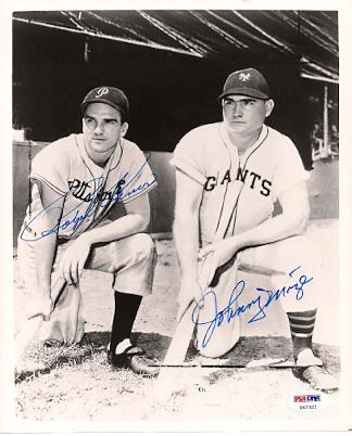 Ralph Kiner Autographed Signed & Johnny Mize 8X10 Photo PSA - Autographs