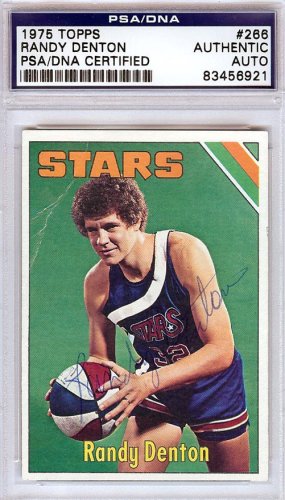 Randy Denton Autographed 1975 Topps Card #266 Utah Stars PSA/DNA