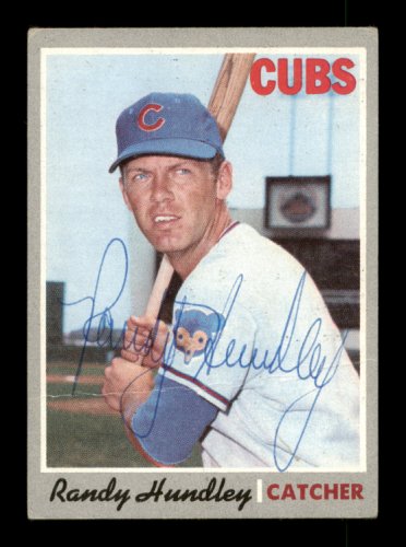 Randy Hundley Autographed 1970 Topps Card #265 Chicago Cubs Crease #204161