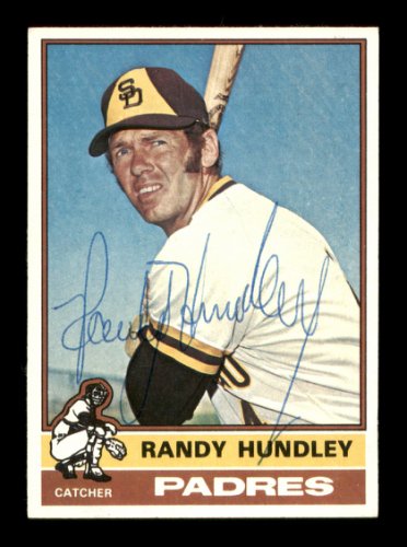 Randy Hundley Autographed 1976 Topps Card #351 San Diego Padres #204870