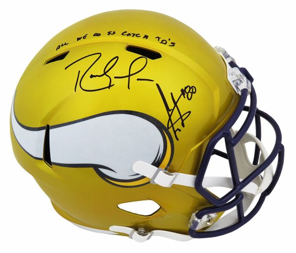 Randy Moss Autographed Custom SotaStick Art Black Mini Helmet (Numbered  Edition)