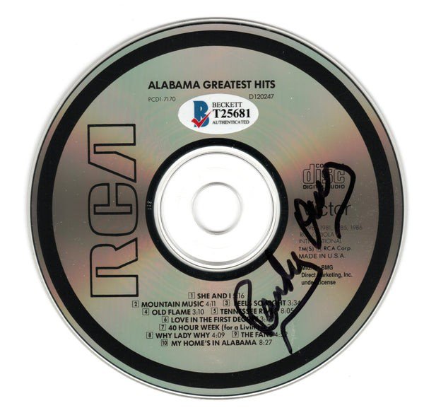 Randy Owen Autographed Signed Alabama Greatest Hits Cd With Cover Beckett Authenticated 