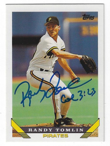 Randy Tomlin Autographed Signed 1993 Topps Card - Autographs