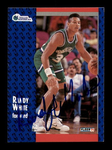 Randy White Autographed 1991-92 Fleer Card #47 Dallas Mavericks #183321