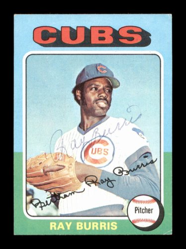 Ray Burris Autographed 1975 Topps Mini Card #566 Chicago Cubs #168671