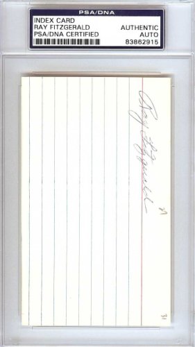 Ray Fitzgerald Autographed Signed 3X5 Index Card Cincinnati Reds PSA/DNA 
