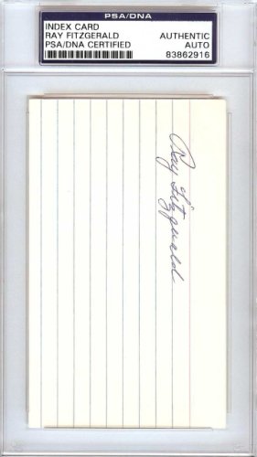 Ray Fitzgerald Autographed Signed 3X5 Index Card Cincinnati Reds PSA/DNA 