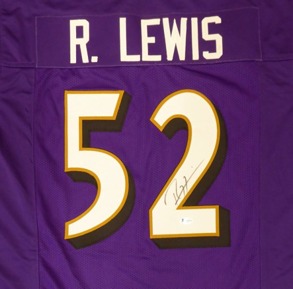 Ray Lewis Autographed Baltimore Ravens (Purple #52) Jersey – Palm Beach  Autographs LLC