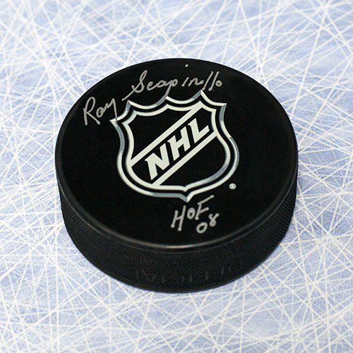 Ray Scapinello Autographed Signed NHL Hockey Puck with HOF Note