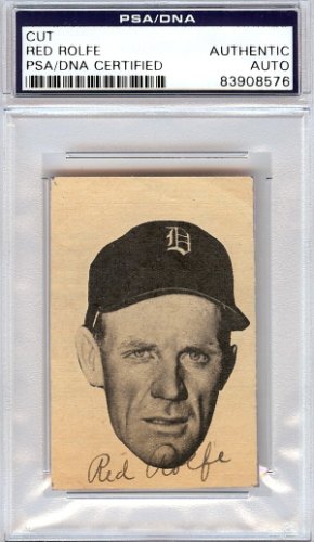 Red Rolfe Autographed 2X3 Newspaper Page Photo Detroit Tigers PSA/DNA