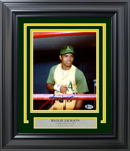 Reggie Jackson Autographed Framed 8X10 Photo Oakland A's Beckett Beckett