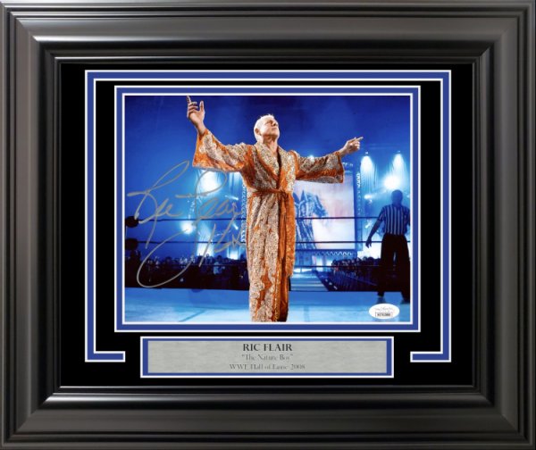 Ric Flair Autographed Framed 8X10 Photo "16X" JSA