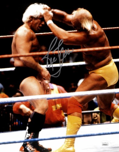 Ric Flair Autographed Signed 11X14 Photo Vs. Hulk Hogan JSA 