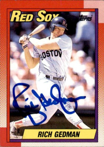 Rich Gedman Autographed Signed 1990 Topps Card - Autographs