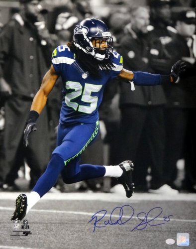Richard Sherman Autographed Signed 16X20 Photo Seattle Seahawks Rs Holo #74076 