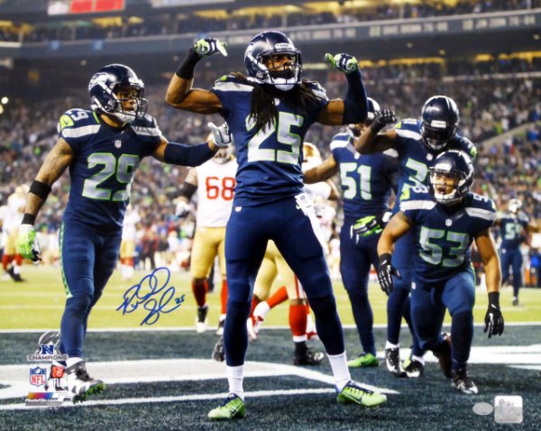 Richard Sherman Autographed Signed 16X20 Photo Seattle Seahawks Rs Holo #77875 