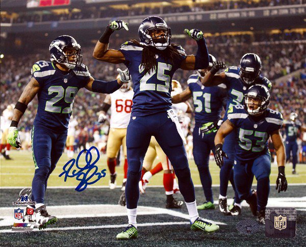 Richard Sherman Autographed Signed 8X10 Photo Seattle Seahawks Rs Holo #71537 