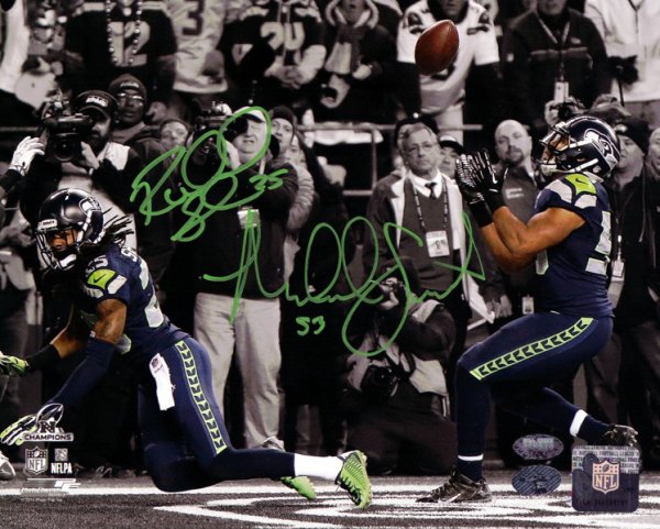 Richard Sherman & Malcolm Smith Autographed Signed 8X10 Photo Seattle Seahawks Rs Holo & Mcs Holo #85972 