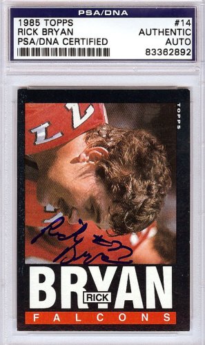 Rick Bryan Autographed 1985 Topps Rookie Card #14 Atlanta Falcons PSA/DNA