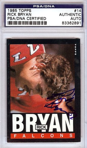 Rick Bryan Autographed 1985 Topps Rookie Card #14 Atlanta Falcons PSA/DNA
