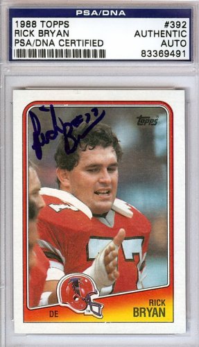 Rick Bryan Autographed 1988 Topps Card #392 Atlanta Falcons PSA/DNA