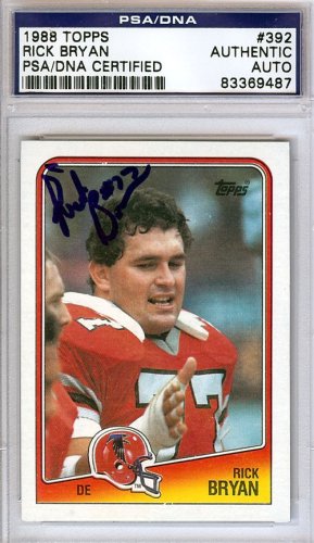 Rick Bryan Autographed 1988 Topps Card #392 Atlanta Falcons PSA/DNA