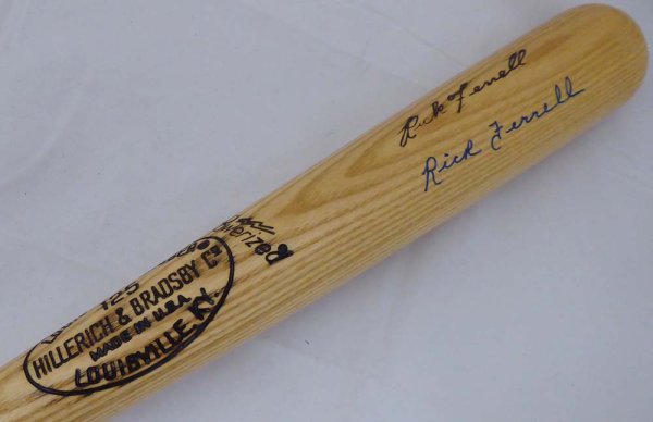 Rick Ferrell Autographed Louisville Slugger Bat Boston Red Sox Beckett Beckett
