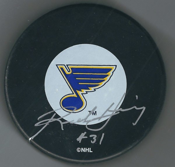 Rick Heinz Autographed Signed St. Louis Blues Hockey Puck - Autographs