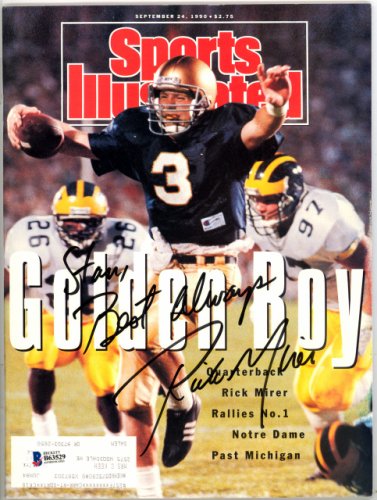 Rick Mirer Autographed Signed Sports Illustrated Magazine Notre Dame Fighting Irish "To Stan" Beckett Beckett 