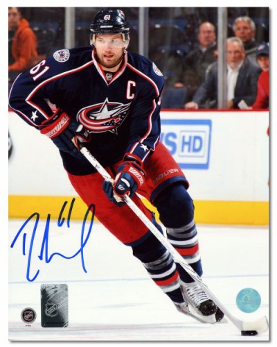 Rick Nash Autographed Signed Columbus Blue Jackets Puck Rush 8x10 Photo