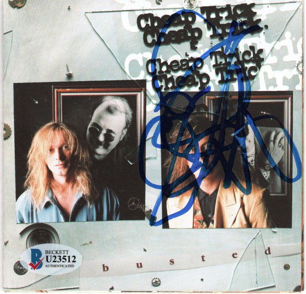 Rick Nielsen Autographed Signed Cheap Trick Busted Cd Cover With Disc Beckett Authenticated 