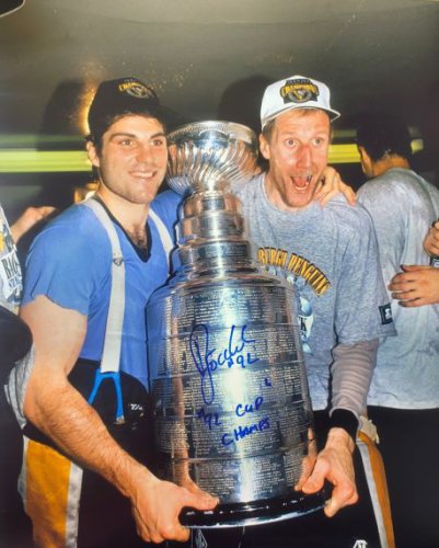 Rick Tocchet Autographed Signed "92 Cup Champs" 16X20 Pittsburgh Penguins Photo - Autographs