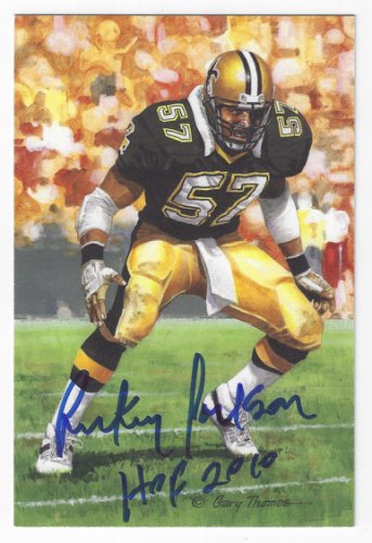 Rickey Jackson Autographed Signed Goal Line Art Card - Autographs