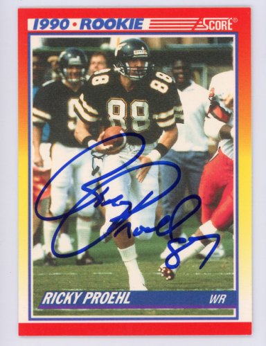 Ricky Proehl Autographed Signed 1990 Score Card #654 Phoenix Cardinals #134718 