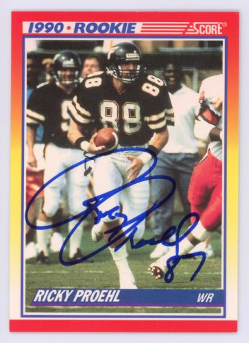 Ricky Proehl Autographed Signed 1990 Score Card #654 Phoenix Cardinals #134722 