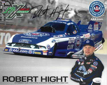 Robert Hight Autographed Signed Southern California Funny Car NHRA 8x10 Photo- JSA #II11057 (Ford Mustang) 