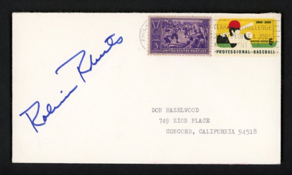 Robin Roberts Autographed Signed 3.5X6.5 Postal Cover Philadelphia Phillies #156649 
