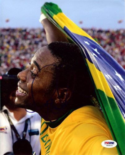 Robinho De Souza Autographed 8X10 Photo Brazil PSA/DNA