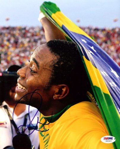 Robinho De Souza Autographed 8X10 Photo Brazil PSA/DNA
