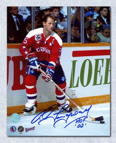 Rod Langway Autographed Signed Washington Capitals Game Action 8x10 Photo with Note
