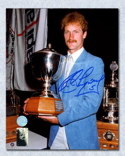 Rod Langway Autographed Signed Washington Capitals Norris Trophy 8x10 Photo