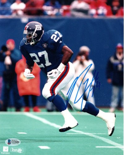 Rodney Hampton Autographed New York Giants 8X10 Photo Beckett Authenticated