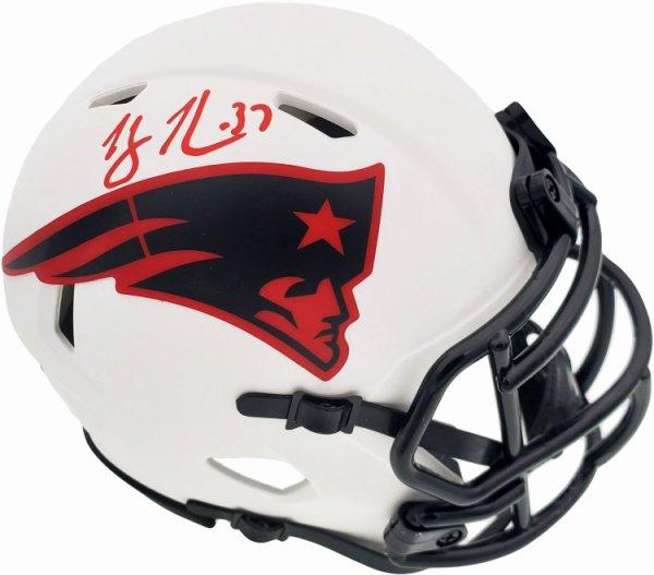 Rodney Harrison Autographed Signed New England Patriots Lunar Eclipse White Speed Mini Helmet Beckett Beckett Qr #193941 