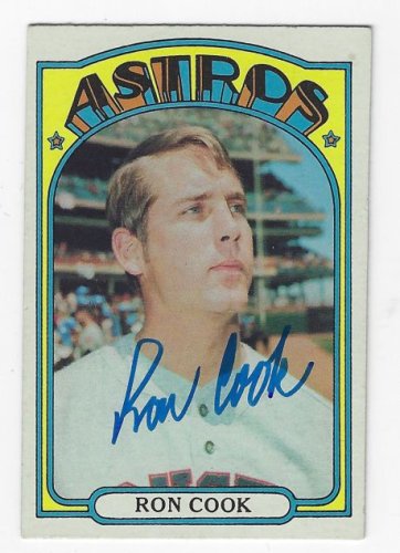 Ron Cook Autographed Signed Houston Astros 1972 Topps Card - Autographs