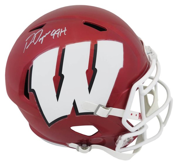 Ron Dayne Autographed Signed Wisconsin Badgers FLASH Riddell Full Size Speed Replica Helmet w/99H 