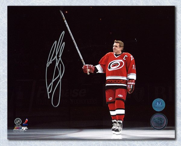 Ron Francis Autographed Signed Carolina Hurricanes Banner Retirement 8x10 Photo