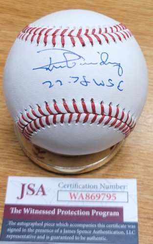 Ron Guidry Autographed Signed "77-78 Wsc" Official Major League Baseball JSA - Autographs 
