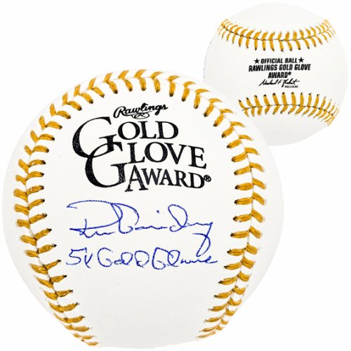 Ron Guidry Autographed Signed Official Gold Glove Logo Baseball New York Yankees "5X Gold Glove" Beckett Beckett Witness #212251 